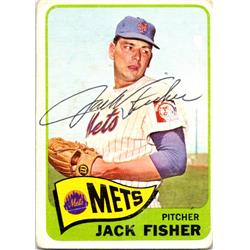 725400 Jack Fisher Autographed New York Mets 1965 Topps No.93 Ballpoint Baseball Card