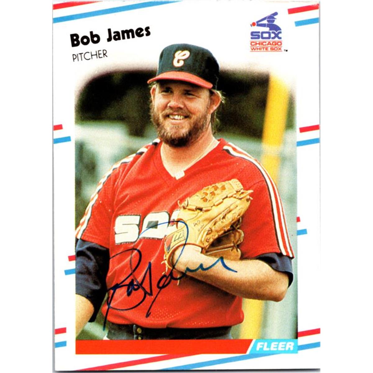 725565 Bob James Autographed Chicago White Sox 1988 Fleer No.401 Baseball Card