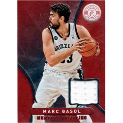 725602 Marc Gasol Player Worn Jersey Patch Memphis Grizzlies 2012 Panini Totally Red Certified No.98 Basketball Card