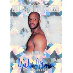 725687 Michael Moorer Signed 2020 Leaf Happy Holidays Cracked Ice Refractor No.HH-MM1 LE 9-35 Boxing Card