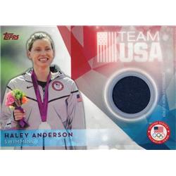 726068 Haley Anderson Athlete Worn Relic Patch Swimming Champion 2016 Topps Team USA No.USOTRHA Trading Card