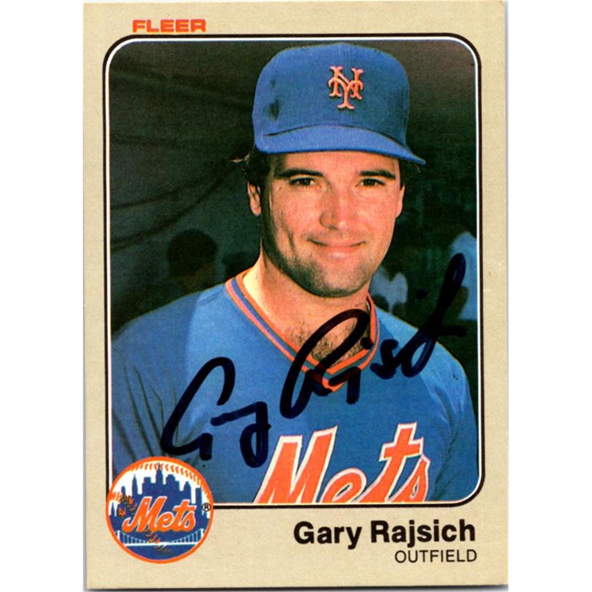 618836 Gary Rajsich Autographed New York Mets 1983 Fleer No.553 Baseball Card