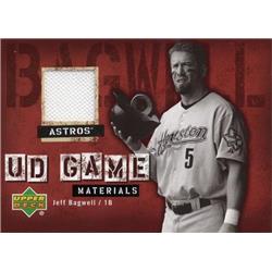 Picture of Autograph Warehouse 654471 Jeff Bagwell Worn Jersey Patch Houston Astros 2006 Upper Deck Game Materials No.UDJB Baseball Card