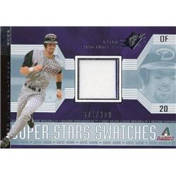 Picture of Autograph Warehouse 654499 Luis Gonzalez Player Worn Jersey Patch Arizona Diamondbacks 2002 Upper Deck Stars No.186 LE 371-600 Baseball Card