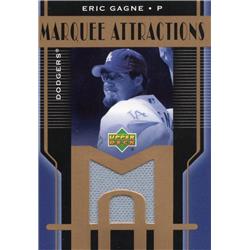 Picture of Autograph Warehouse 654511 Eric Gagne Player Worn Jersey Patch Los Angeles Dodgers 2004 Upper Deck Marquee Attractions No.MAEG Baseball Card