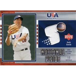 Picture of Autograph Warehouse 654541 Seth Smith Player Worn Jersey Patch Team USA 2003 Upper Deck National Pride No.USA20 Baseball Card