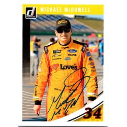 724220 Michael Mcdowell Autographed NASCAR Driver, Auto Racing & SC 2019 Donruss No.45 Trading Card