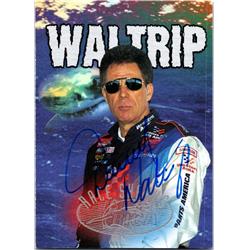 724250 Darrell Waltrip Autographed NASCAR Driver, Auto Racing & SC 1997 Wheels Race Sharks No.11 Trading Card