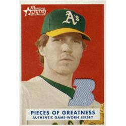 724338 Barry Zito Player Worn Jersey Patch Oakland Athletics 2006 Bowman Heritage No.PGBZ Baseball Card