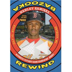 724354 Manny Ramirez Player Worn Jersey Patch Boston Red Sox 2006 Topps Bazooka Rewind No.BRHR Baseball Card