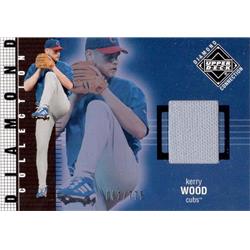 724446 Kerry Wood Player Worn Jersey Patch Chicago Cubs 2002 Upper Deck Diamond Collection No.546 LE 61-775 Baseball Card