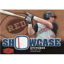 724490 Adam Dunn Player Worn Jersey Patch Cincinnati Reds 2006 Fleer Flair Showcase No.SSAD Baseball Card