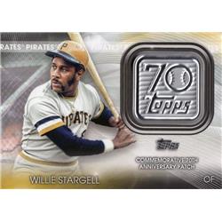 724629 Willie Stargell Commemorative 70th Anniversary Patch Pittsburgh Pirates 2021 Topps No.70DPWST Baseball Card