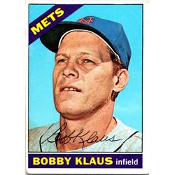 724659 Bobby Klaus Autographed New York Mets, SC 1966 Topps No.108 Baseball Card