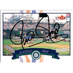 724682 Rick Rizzs Autographed Seattle Mariners Broadcaster, SC 2002 Fleer Safeco Field No.539 Baseball Card