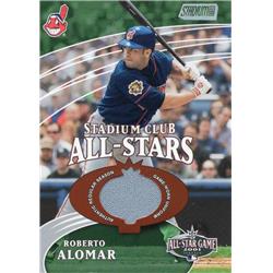 724778 Roberto Alomar Player Worn Jersey Patch Cleveland Indians 2001 Topps Stadium Club All Stars No.SCASRA Baseball Card