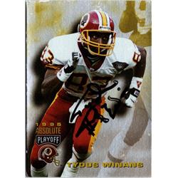 701582 Tydus Winans Autographed Washington, SC 1995 Playoff Absolute No.159 Football Card