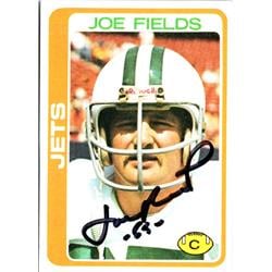 701630 Joe Fields Autographed New York Jets, SC 1978 Topps No.161 Football Card