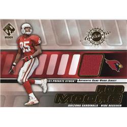 701724 Rob Moore Player Worn Jersey Patch Arizona Cardinals 2001 Pacific Private Stock No.2 Football Card