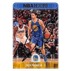 701895 Zaza Pachulia Autographed Golden State Warriors 2017 Panini Hoops No.242 Basketball Card