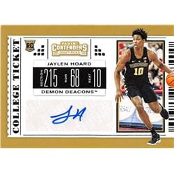 701924 Jaylen Hoard Autographed Wake Forest Deamon Deacons 2019 Panini Contenders Rookie No.93 Basketball Card