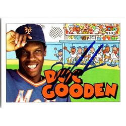701945 Dwight Gooden Autographed New York Mets, Doc 1992 Topps Kids No.11 Baseball Card