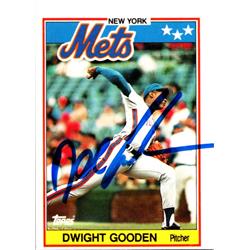 701962 Dwight Gooden Autographed New York Mets, Doc 1988 Topps Uk Mini No.27 Baseball Card