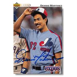 702011 Dennis Martinez Autographed Montreal Expos 1991 Upper Deck No.365 Baseball Card