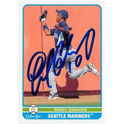 702084 Endy Chavez Autographed Seattle Mariners 2009 O Pee Chee No.157 Baseball Card