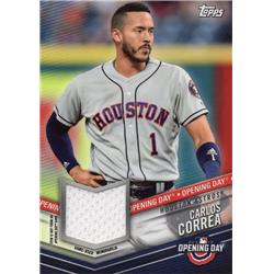 702154 Carlos Correa Player Worn Jersey Patch Houston Astros 2019 Topps Opening Day No.ODRCC Baseball Card