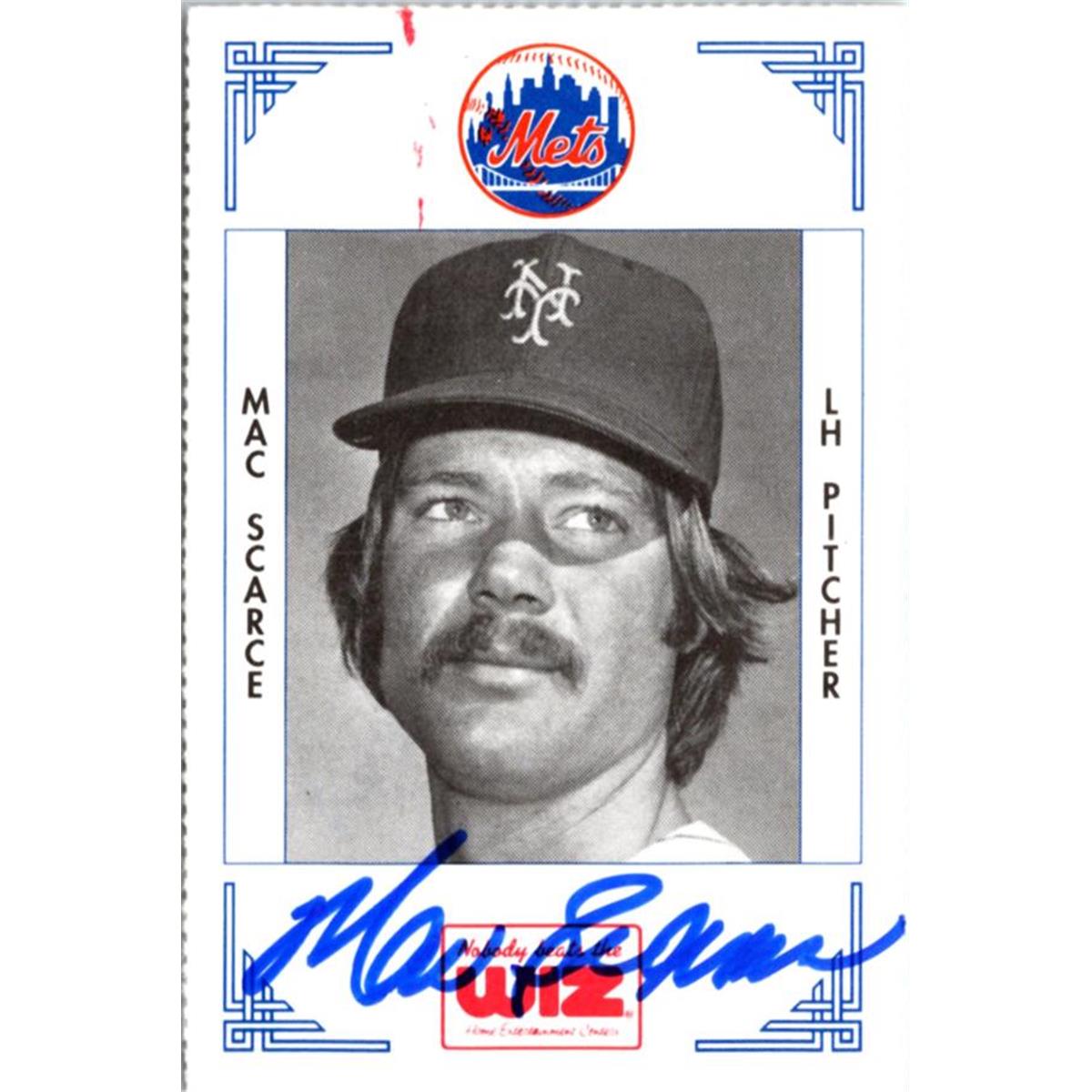 702338 Mac Scarce Signed New York Mets 1991 Wiz Mini No.346 Baseball Card
