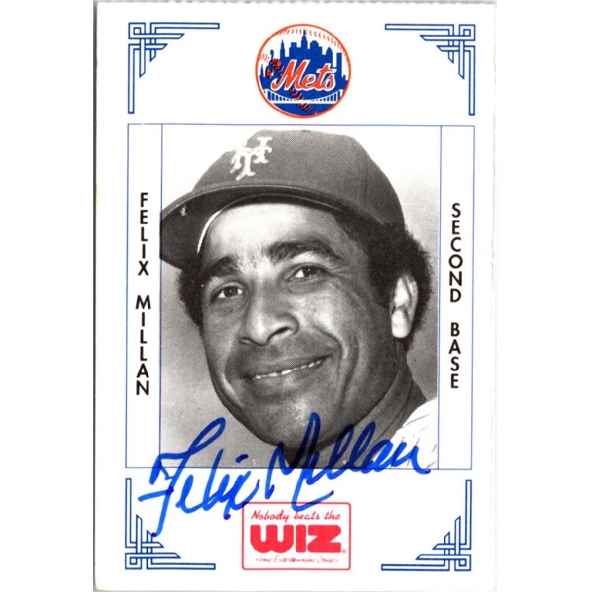 702346 Felix Millan Signed New York Mets 1991 Wiz Mini No.267 Baseball Card