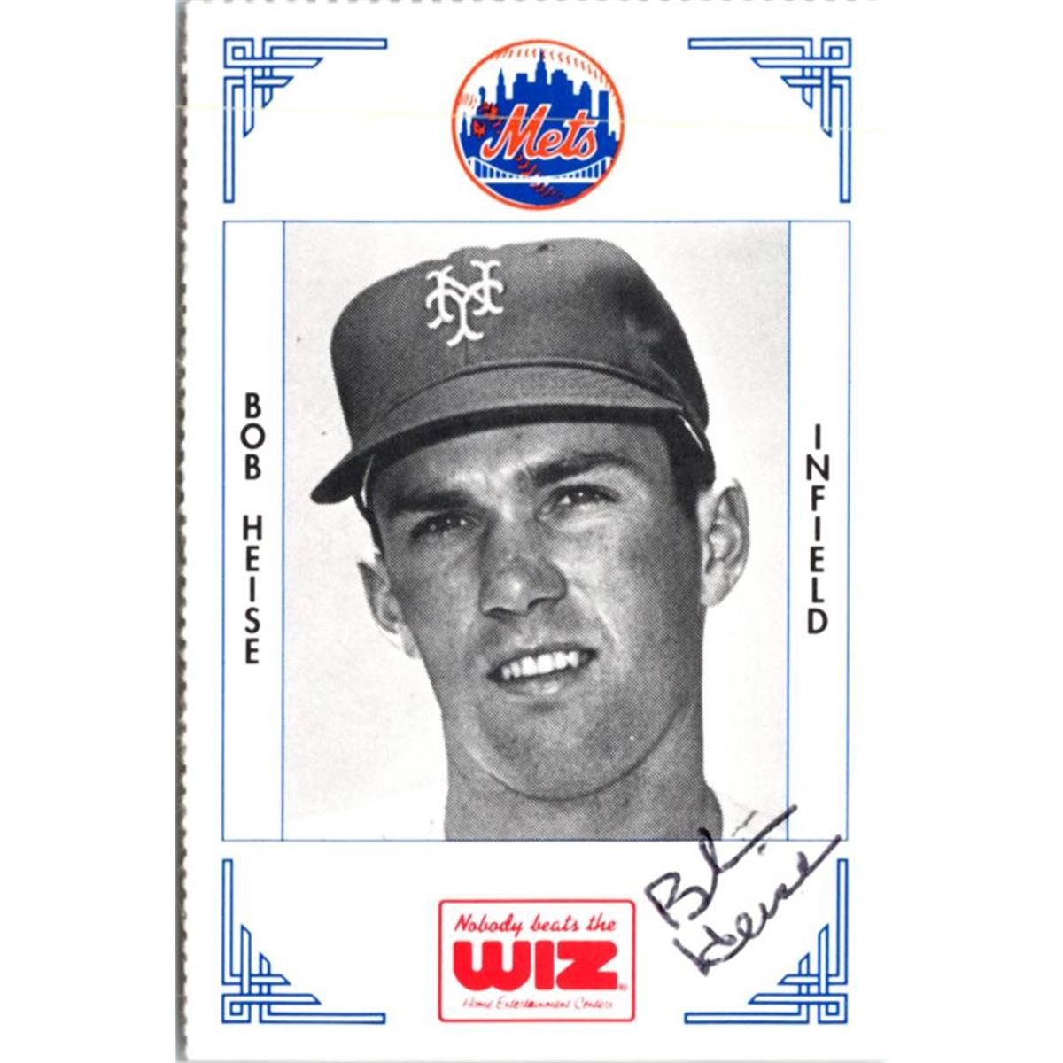 702377 Bob Heise Signed New York Mets 1991 Wiz Mini No.169 Baseball Card