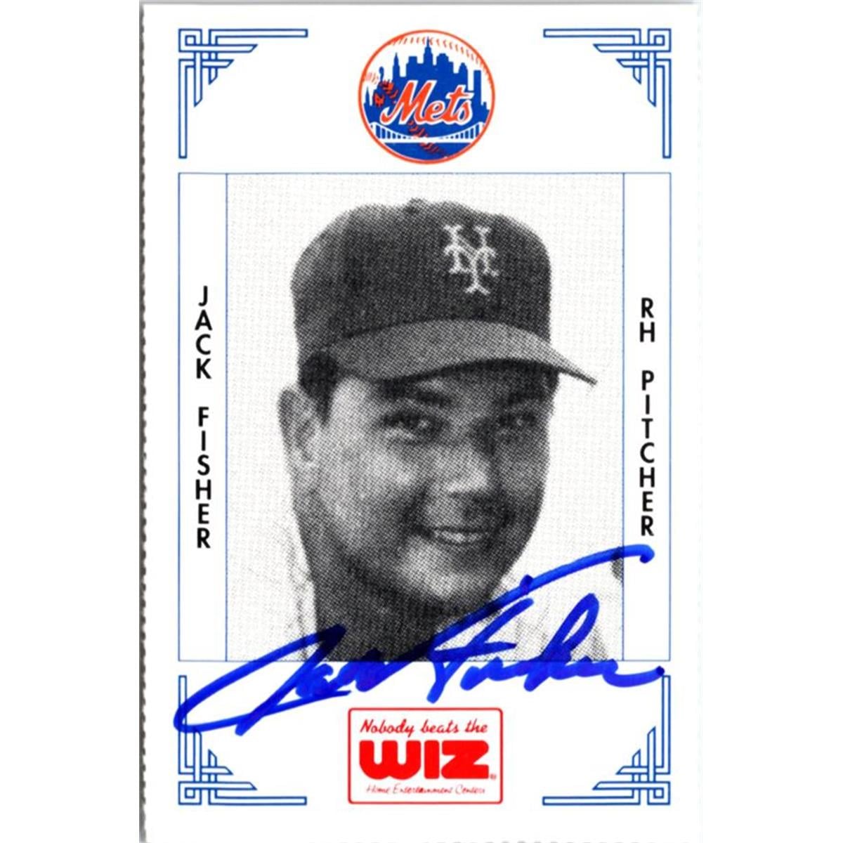 702393 Jack Fisher Signed New York Mets 1991 Wiz Mini No.115 Baseball Card