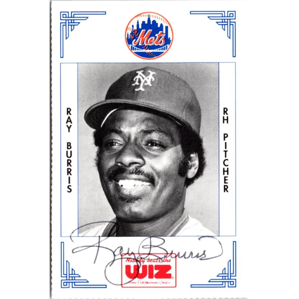 702407 Ray Burris Signed New York Mets 1991 Wiz Mini No.58 Baseball Card
