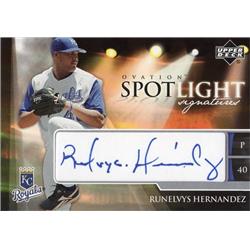702425 Runelvys Hernandez Signed Kansas City Royals 2006 Upper Deck Ovation Spotlight No.SSRH Baseball Card