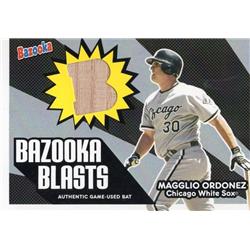 702569 Magglio Ordonez Player Used Bat Patch Chicago White Sox 2005 Topps Bazooka Blasts No.BBMO Baseball Card