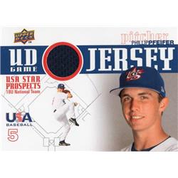 702580 Phillip Pfeifer Player Worn Jersey Patch Team USA 2009 Upper Deck Star Prospects Rookie No.GJU13 Baseball Card