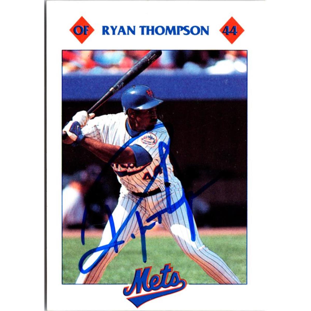 702821 Ryan Thompson Signed New York Mets 1993 Kahns No.44 Baseball Card