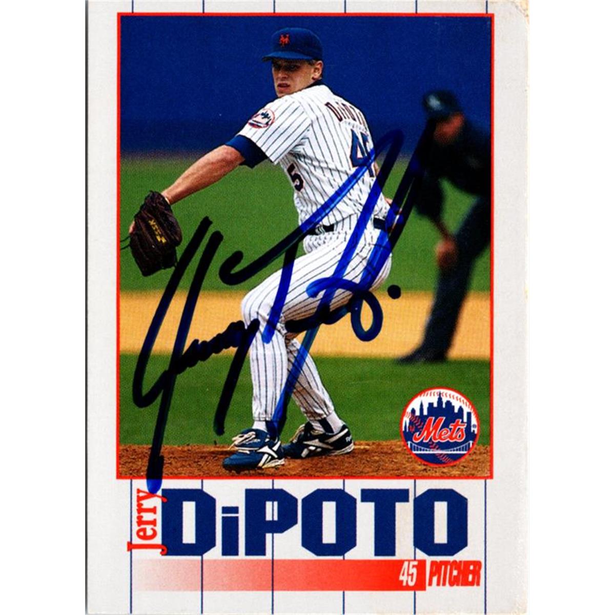702886 Jerry Dipoto Signed New York Mets 1995 Kahns No.45 Baseball Card