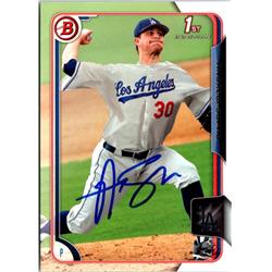 702958 Andrew Sopko Signed Los Angeles Dodgers, JZ 2016 Bowman 1st Rookie No.87 Baseball Card