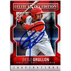 702968 Deivi Grullon Signed Philadelphia Phillies, JZ 2014 Panini Elite Extra Die Cut Rookie No.15 Baseball Card