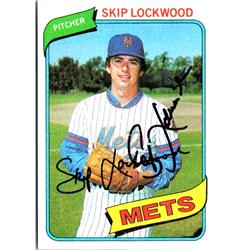 703031 Skip Lockwood Signed New York Mets, JZ 1980 Topps No.567 Baseball Card