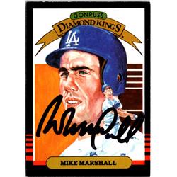 703058 Mike Marshall Signed Los Angeles Dodgers, JZ 1985 Donruss Diamond Kings No.12 Baseball Card