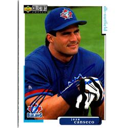 703207 Jose Canseco Signed Toronto Blue Jays 1998 Upper Deck No.523 Baseball Card