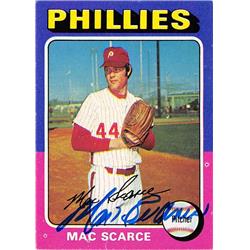 703278 Mac Scarce Signed Philadelphia Phillies Traded To Mets on Back 1975 Topps No.527 Baseball Card