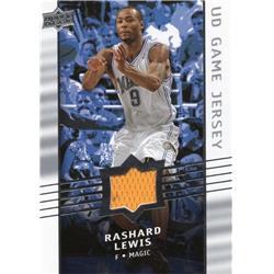 703326 Rashard Lewis Player Worn Jersey Patch Orlando Magic 2008 Upper Deck No.GARL Basketball Card
