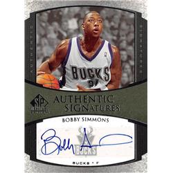 703330 Bobby Simmons Signed Milwaukee Bucks 2006 Upper Deck No.ASBS Basketball Card