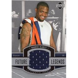 703407 Maurice Clarett Player Worn Jersey Patch Denver Broncos 2005 Upper Deck Future Legends No.FLMC Football Card