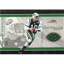 703516 Chad Pennington Player Worn Jersey Patch New York Jets 2003 Fleer Showcase No.FBCP Football Card